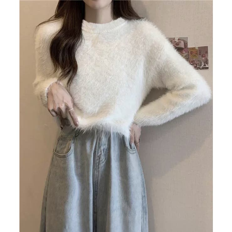 ショート丈シャギーニットレディース韓国風 | SUNSHINE CLOSET | 詳細画像12 