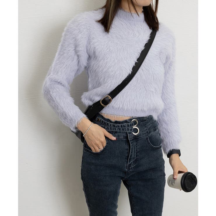 ショート丈シャギーニットレディース韓国風 | SUNSHINE CLOSET | 詳細画像15 