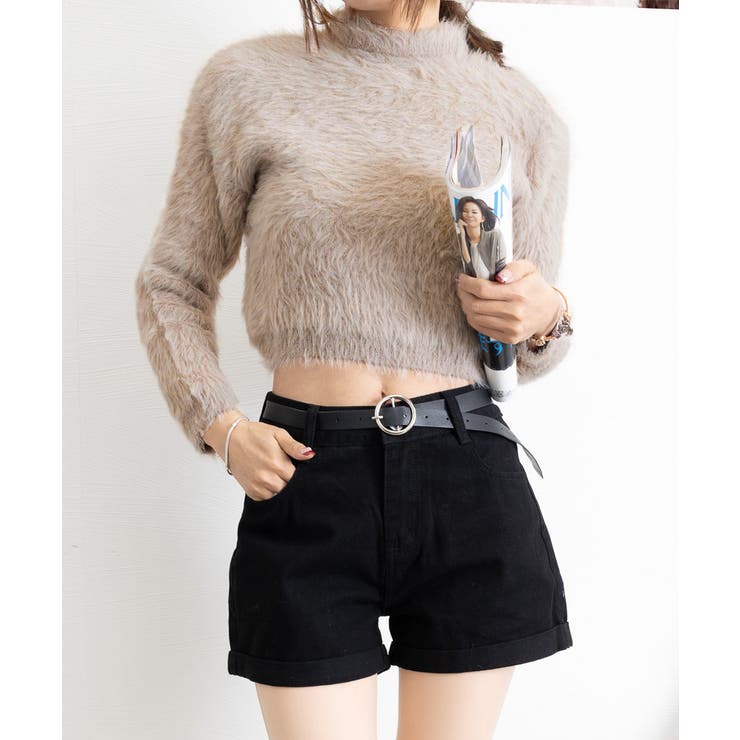 ショート丈シャギーニットレディース韓国風 | SUNSHINE CLOSET | 詳細画像19 