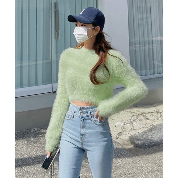 ショート丈シャギーニットレディース韓国風 | SUNSHINE CLOSET | 詳細画像24 