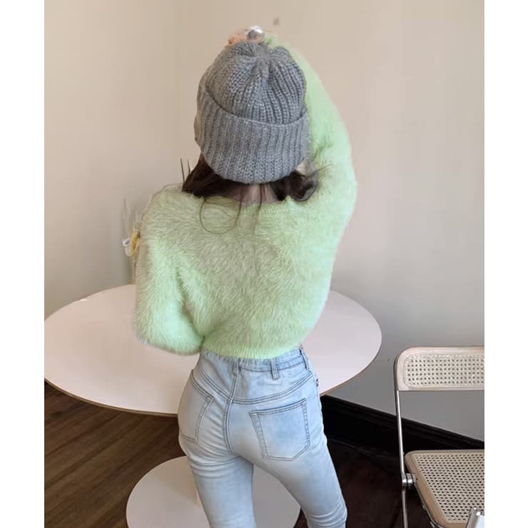 ショート丈シャギーニットレディース韓国風 | SUNSHINE CLOSET | 詳細画像26 