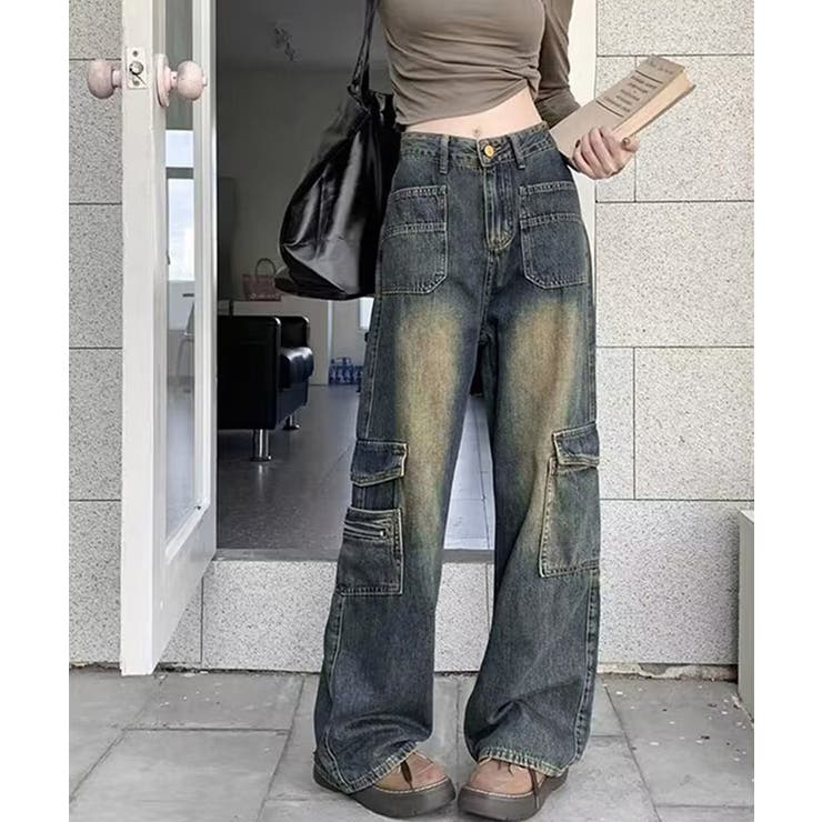 ウォッシュデニムカーゴパンツ レディース | SUNSHINE CLOSET | 詳細画像1 