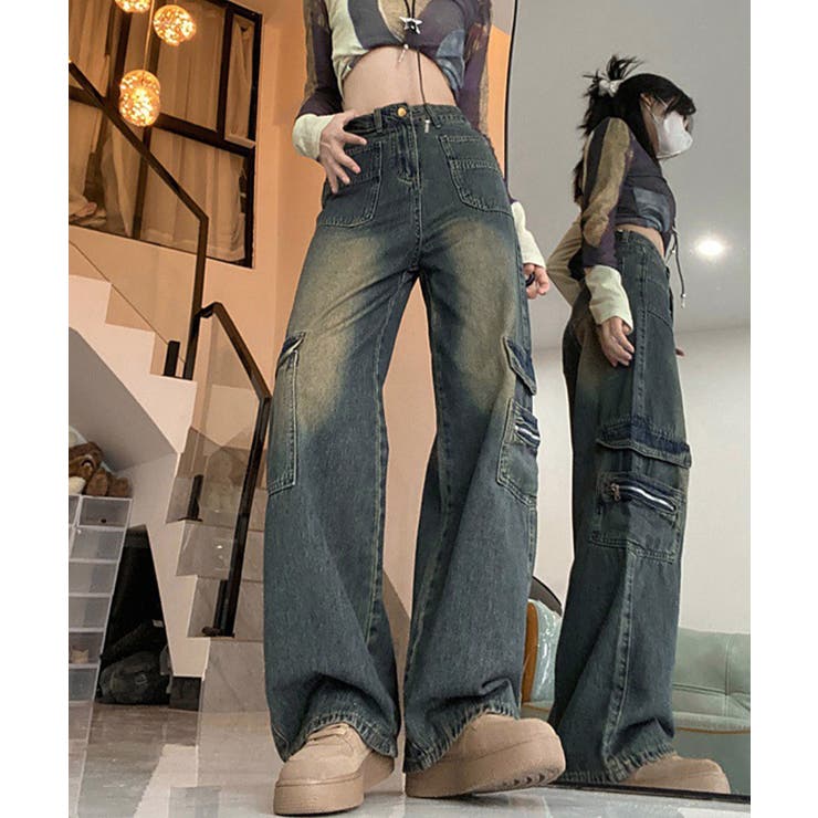 ウォッシュデニムカーゴパンツ レディース | SUNSHINE CLOSET | 詳細画像12 