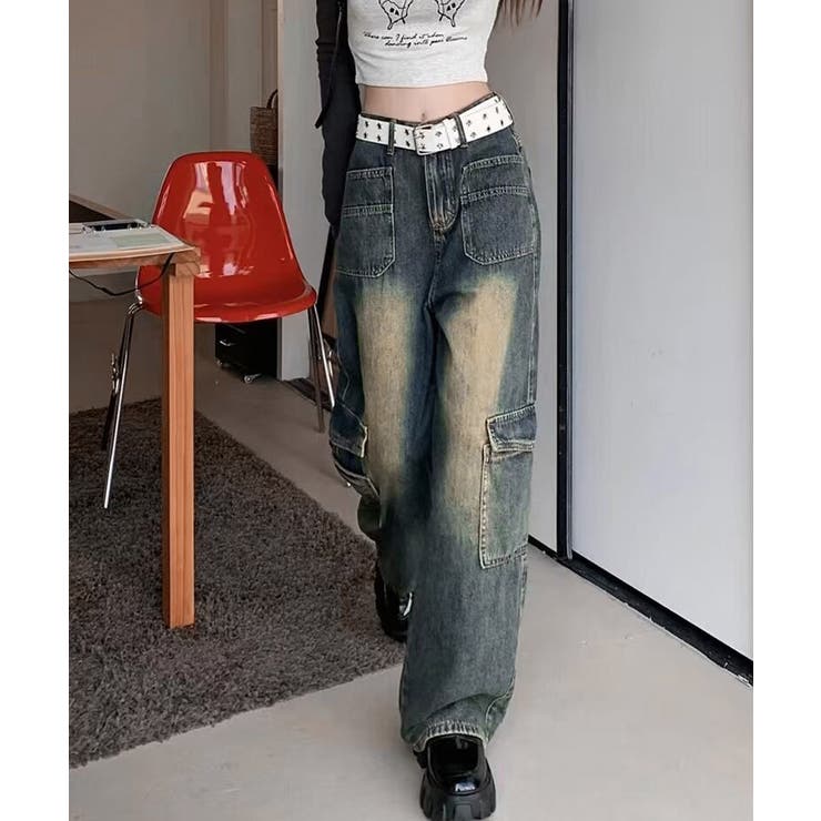 ウォッシュデニムカーゴパンツ レディース | SUNSHINE CLOSET | 詳細画像15 