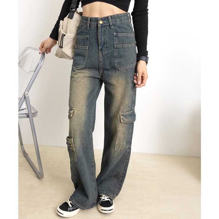 ウォッシュデニムカーゴパンツ レディース | SUNSHINE CLOSET | 詳細画像18 