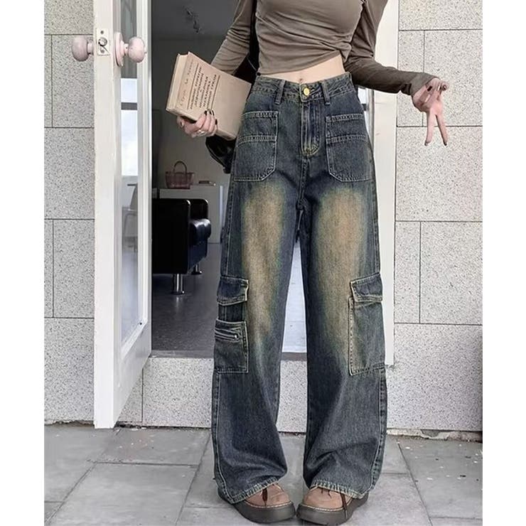 ウォッシュデニムカーゴパンツ レディース | SUNSHINE CLOSET | 詳細画像2 