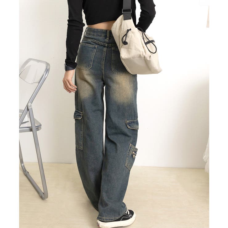 ウォッシュデニムカーゴパンツ レディース | SUNSHINE CLOSET | 詳細画像20 