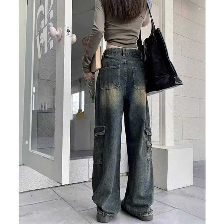 ウォッシュデニムカーゴパンツ レディース | SUNSHINE CLOSET | 詳細画像4 