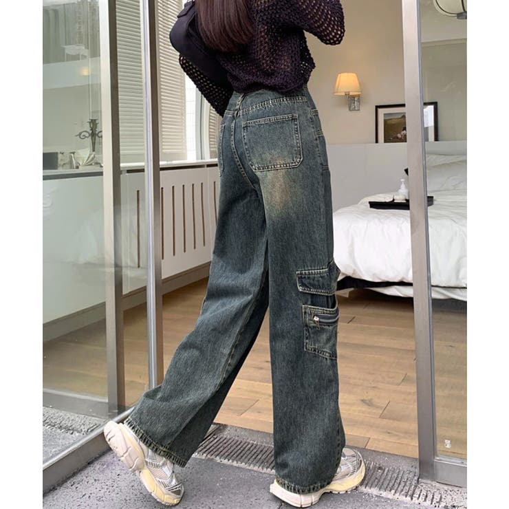 ウォッシュデニムカーゴパンツ レディース | SUNSHINE CLOSET | 詳細画像7 