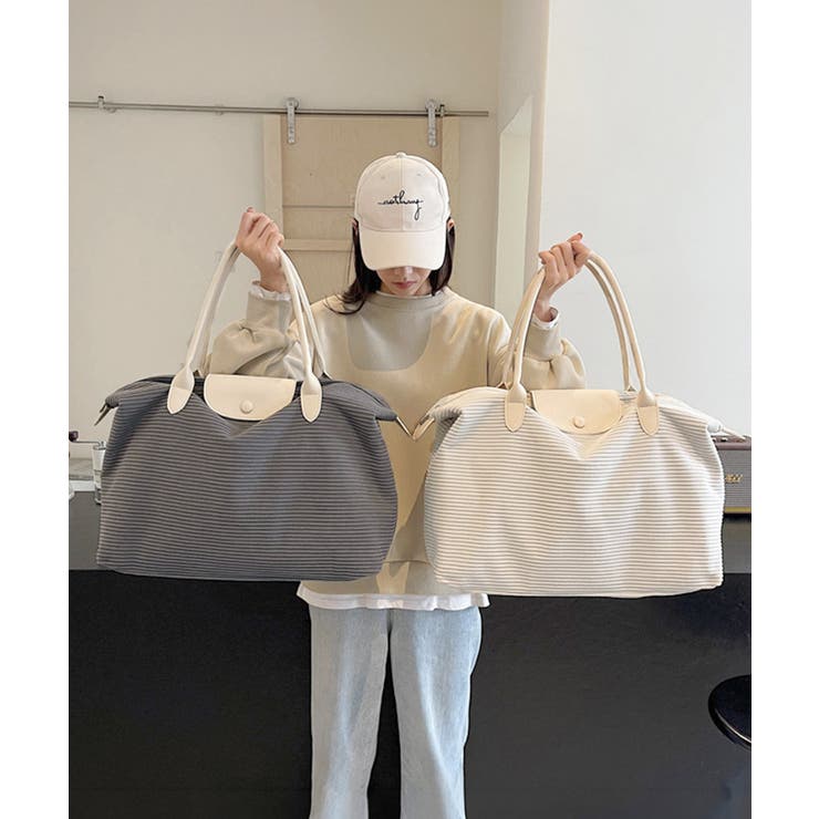 1泊2泊旅行 ユニセックスバッグ コーデュロイマザーズバッグ | SUNSHINE CLOSET | 詳細画像10 