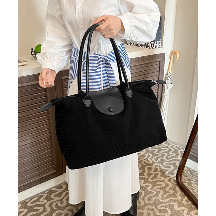 1泊2泊旅行 ユニセックスバッグ コーデュロイマザーズバッグ | SUNSHINE CLOSET | 詳細画像12 