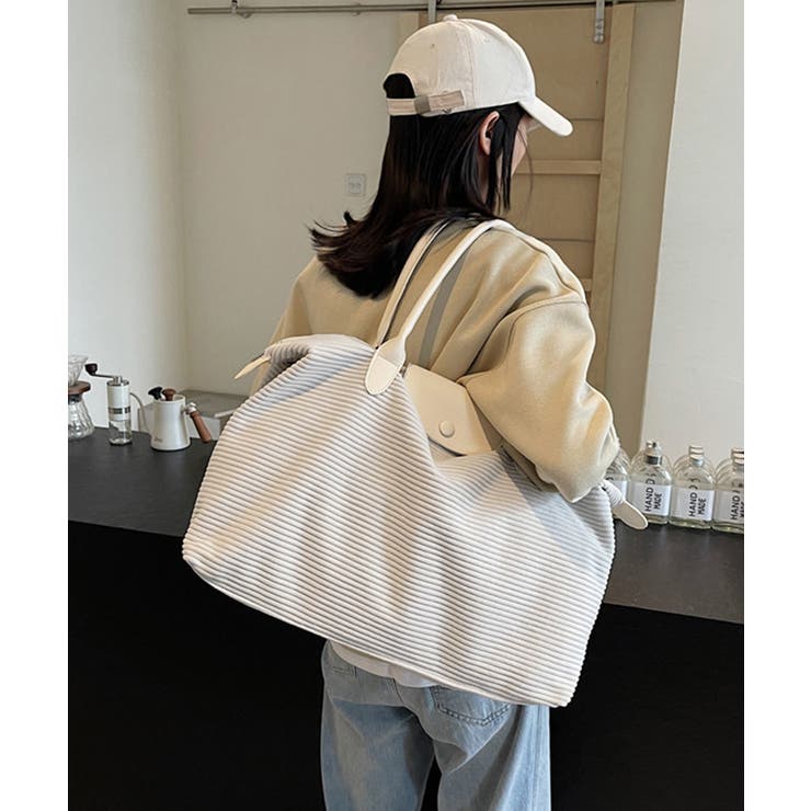 1泊2泊旅行 ユニセックスバッグ コーデュロイマザーズバッグ | SUNSHINE CLOSET | 詳細画像3 