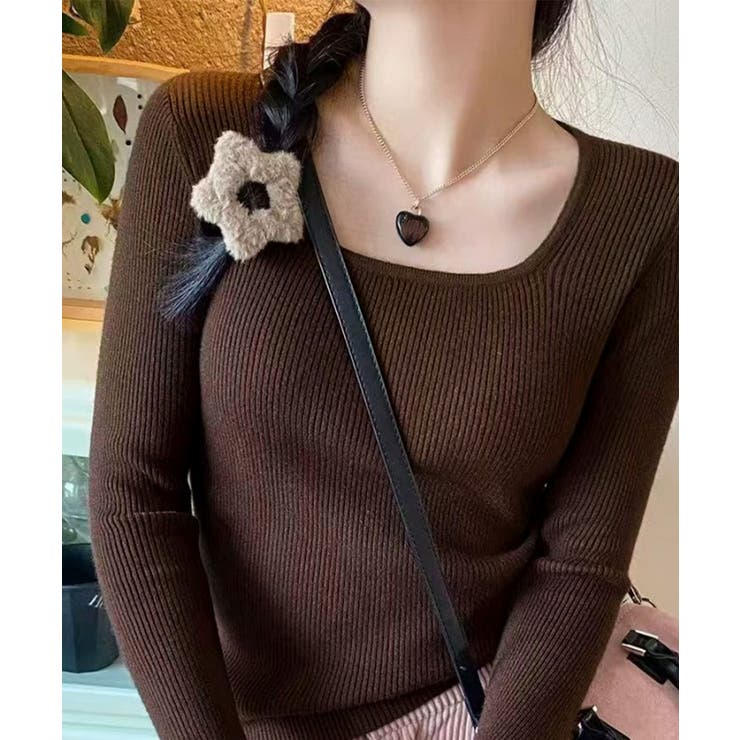 Uネックリブトップススクエアネックニット | SUNSHINE CLOSET | 詳細画像21 