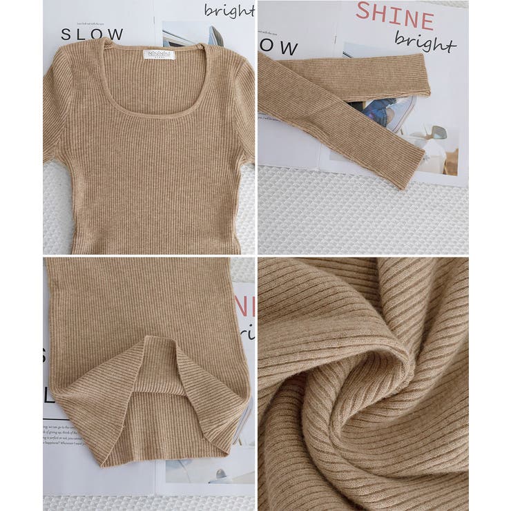 Uネックリブトップススクエアネックニット | SUNSHINE CLOSET | 詳細画像28 