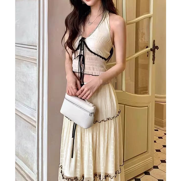 ホルタートップスセクシービキニボトム ティアードスカート おしゃれリゾート水着セ… | SUNSHINE CLOSET | 詳細画像10 