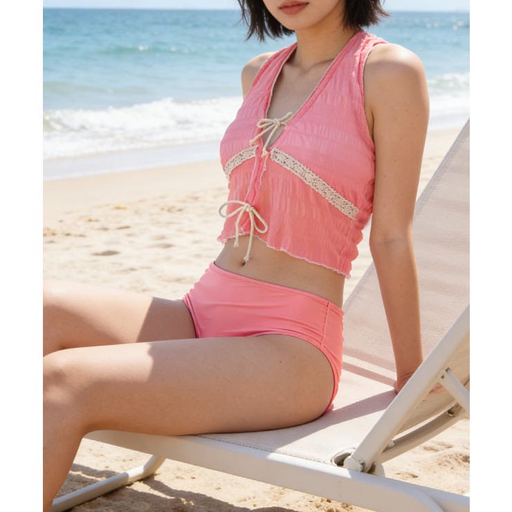 ホルタートップスセクシービキニボトム ティアードスカート おしゃれリゾート水着セ… | SUNSHINE CLOSET | 詳細画像17 