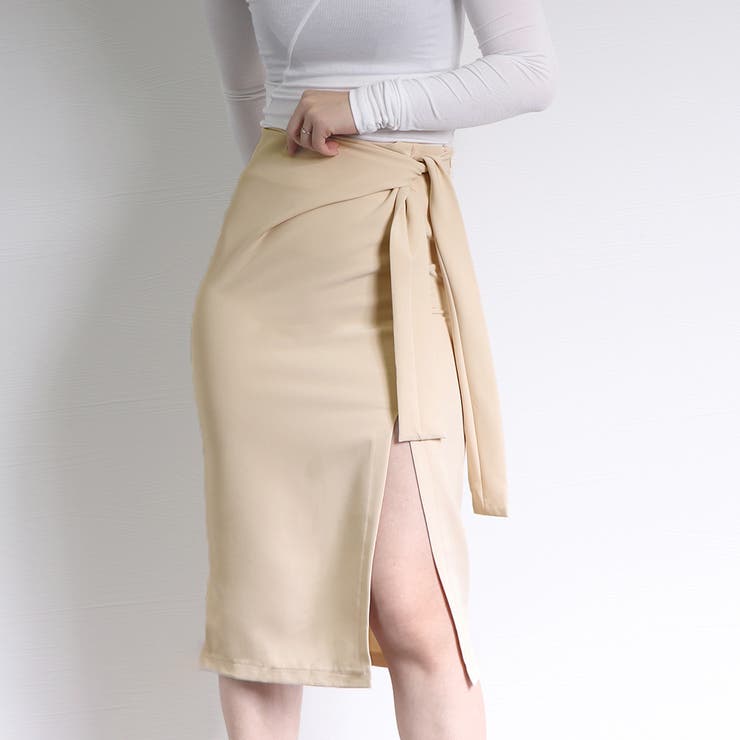 タイトスカート 膝丈 ウエストリボン韓国 | SUNSHINE CLOSET | 詳細画像14 