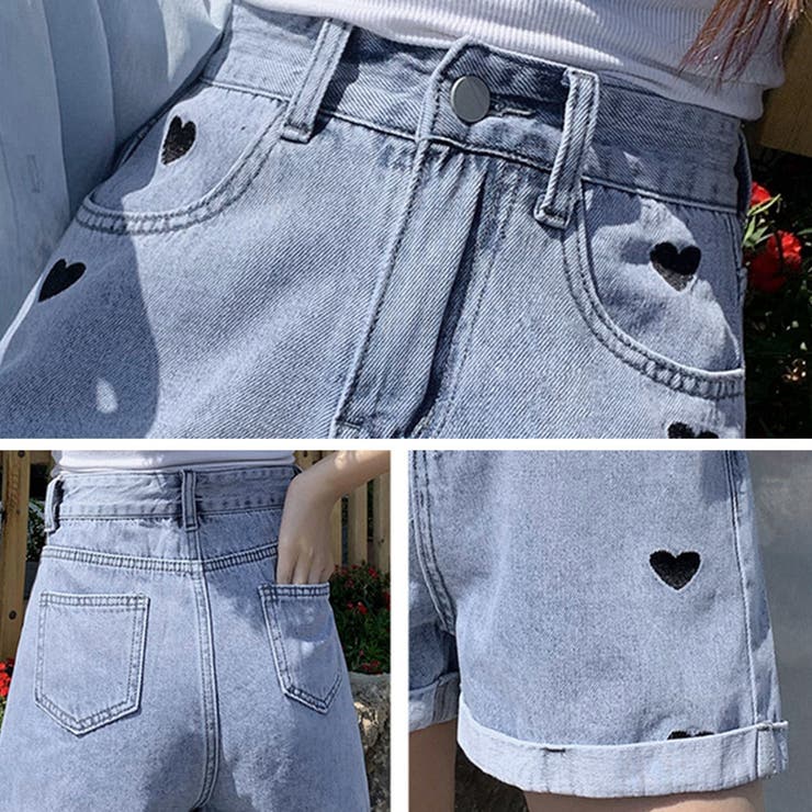 デニム ショートパンツ レディース美脚[品番：AGCW0002177