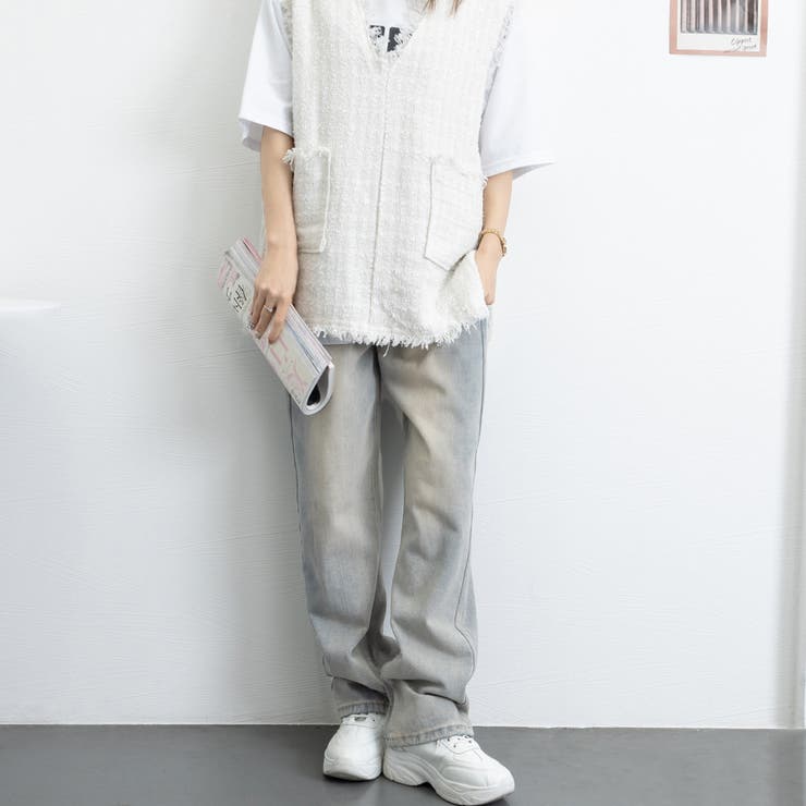 ハイウエスト デニム ワイドパンツ 韓国 | SUNSHINE CLOSET | 詳細画像22 