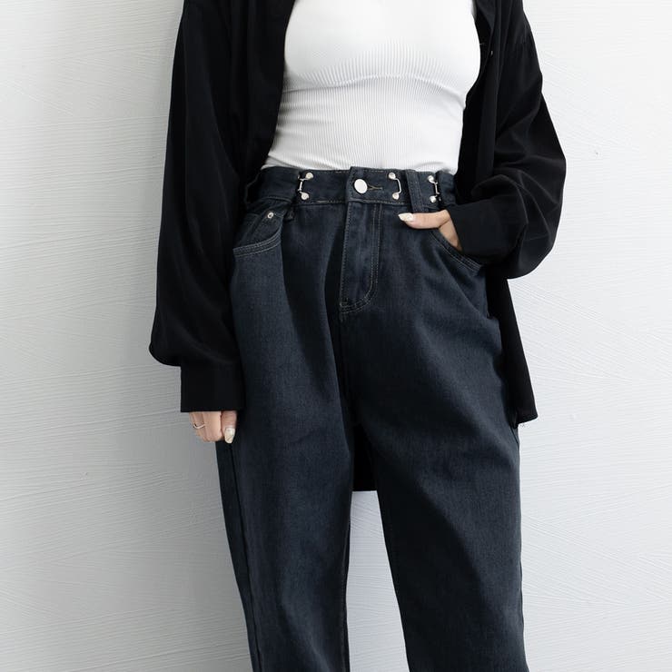 ハイウエスト デニム ワイドパンツ 韓国 | SUNSHINE CLOSET | 詳細画像28 