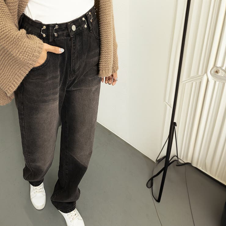 ハイウエスト デニム ワイドパンツ 韓国 | SUNSHINE CLOSET | 詳細画像32 