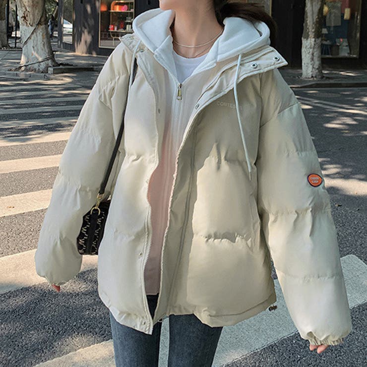 フーデッド エコダウンジャケット重ね着風 | SUNSHINE CLOSET | 詳細画像10 