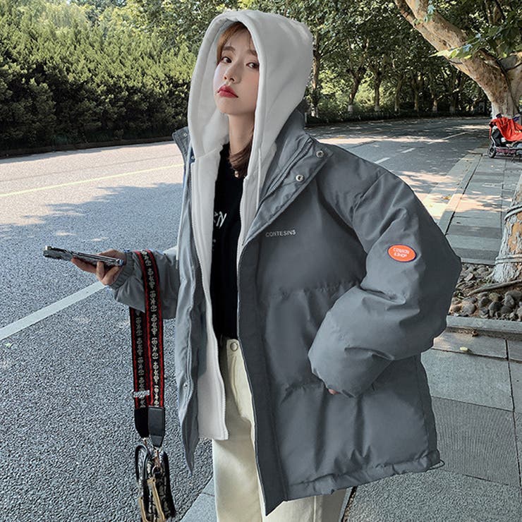 フーデッド エコダウンジャケット重ね着風 | SUNSHINE CLOSET | 詳細画像15 