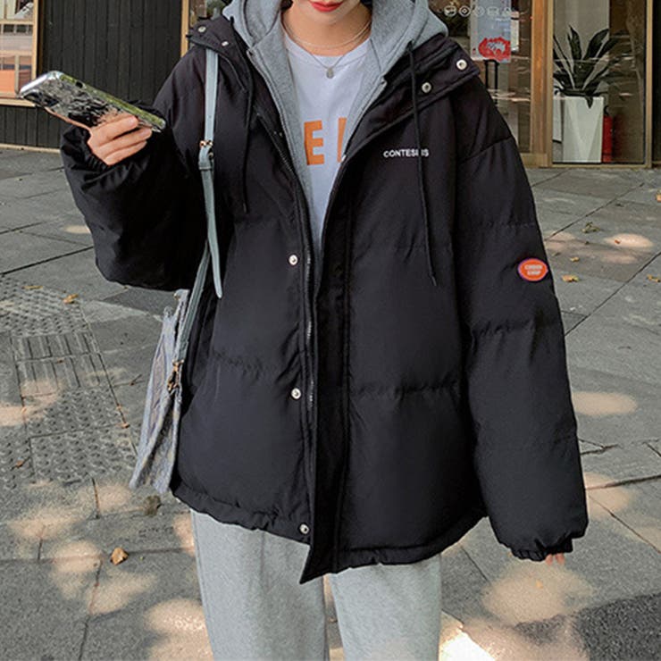 フーデッド エコダウンジャケット重ね着風 | SUNSHINE CLOSET | 詳細画像6 