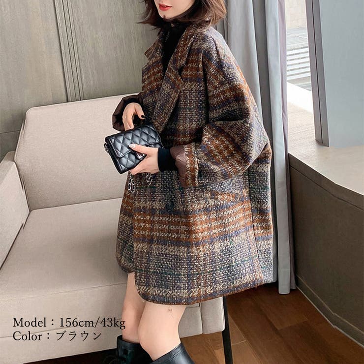 LOUNGEDRESS（ラウンジドレス）の「チェック柄チェスターコート