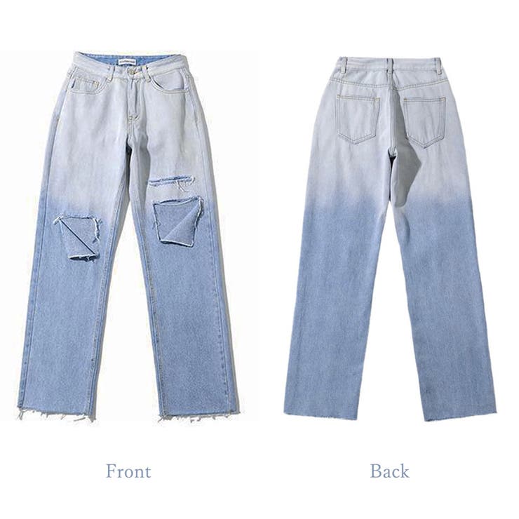 ダメージ デニムパンツ ハイウエスト韓国 | SUNSHINE CLOSET | 詳細画像3 