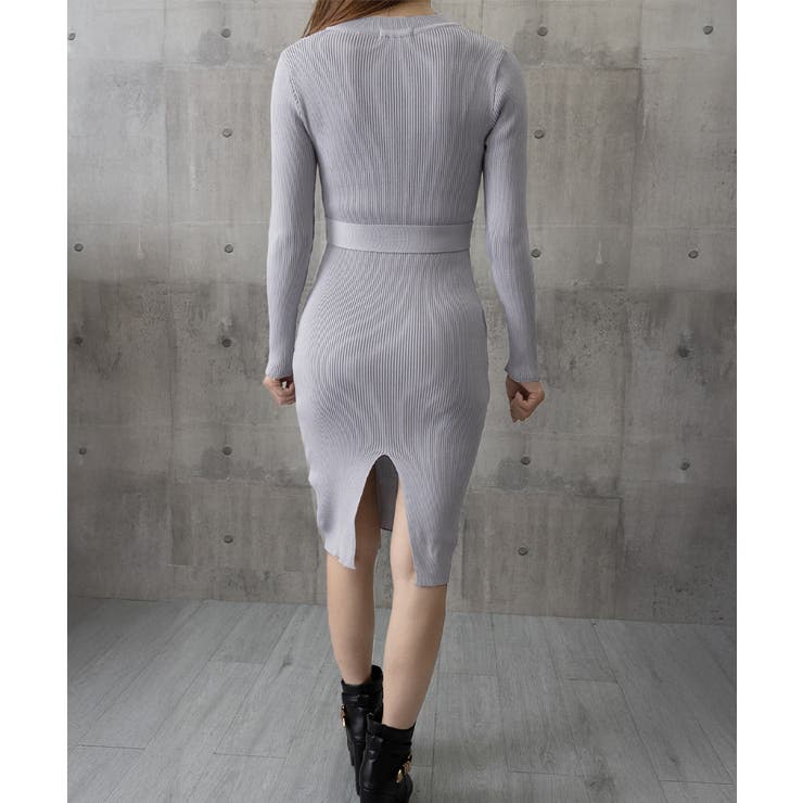 リブニットタイトワンピースウエストベルト | SUNSHINE CLOSET | 詳細画像22 