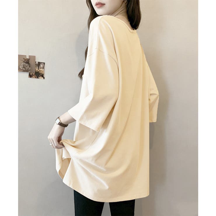 レディース オーバーサイズカットソー 体型カバーロングTシャツ | SUNSHINE CLOSET | 詳細画像3 