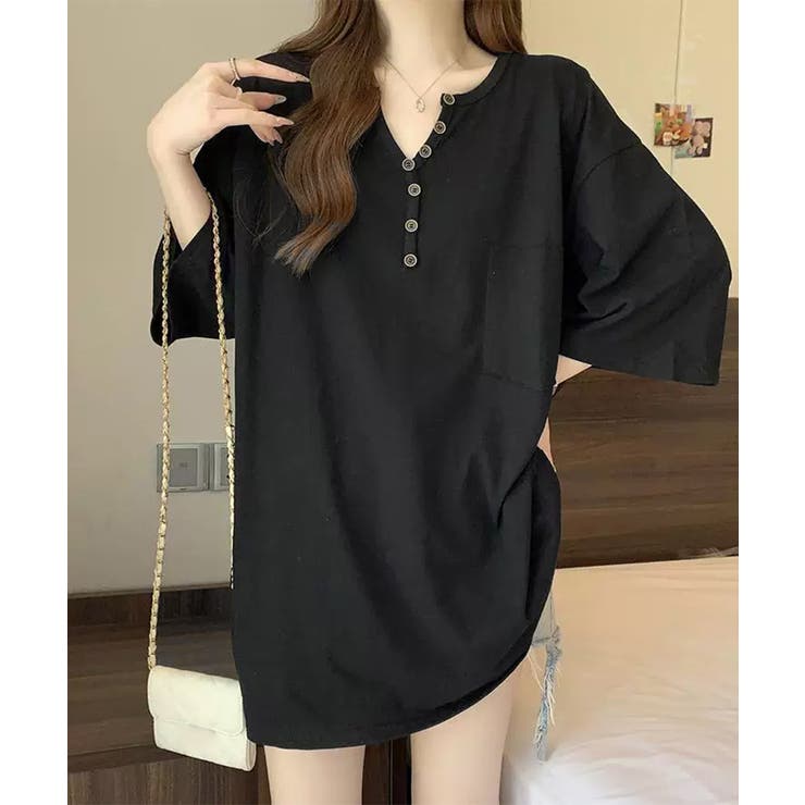 レディース オーバーサイズカットソー 体型カバーロングTシャツ | SUNSHINE CLOSET | 詳細画像6 