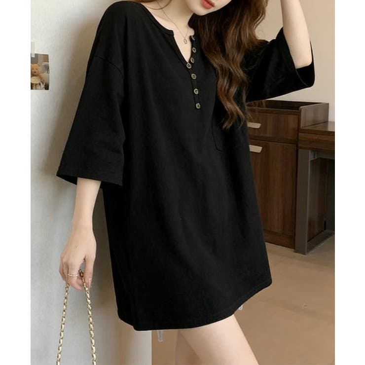 レディース オーバーサイズカットソー 体型カバーロングTシャツ | SUNSHINE CLOSET | 詳細画像8 