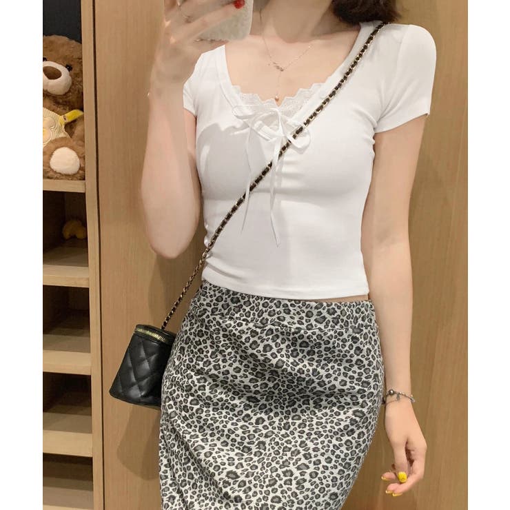 レディース ヘンリーネック 半袖トップスショート丈 | SUNSHINE CLOSET | 詳細画像7 