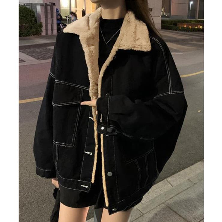 裏ファーデニムジャケットステッチブルゾン | SUNSHINE CLOSET | 詳細画像1 