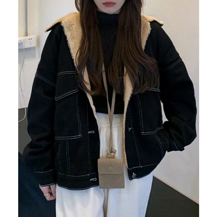 裏ファーデニムジャケットステッチブルゾン | SUNSHINE CLOSET | 詳細画像10 