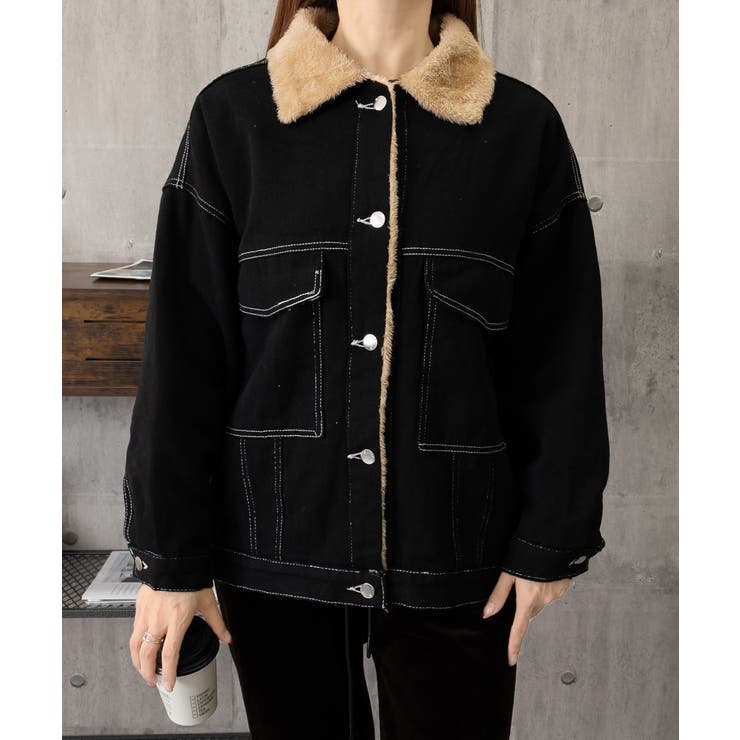 裏ファーデニムジャケットステッチブルゾン | SUNSHINE CLOSET | 詳細画像13 