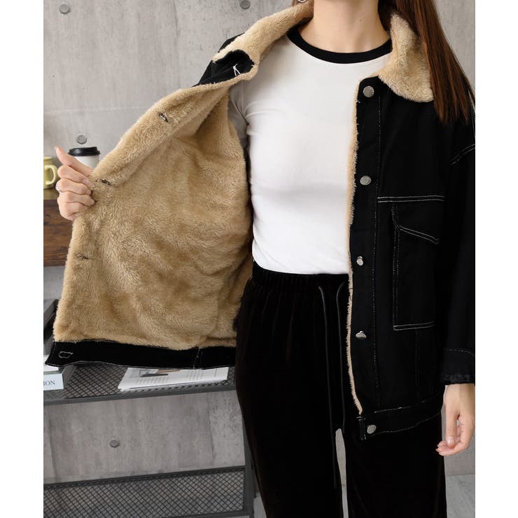 裏ファーデニムジャケットステッチブルゾン | SUNSHINE CLOSET | 詳細画像15 