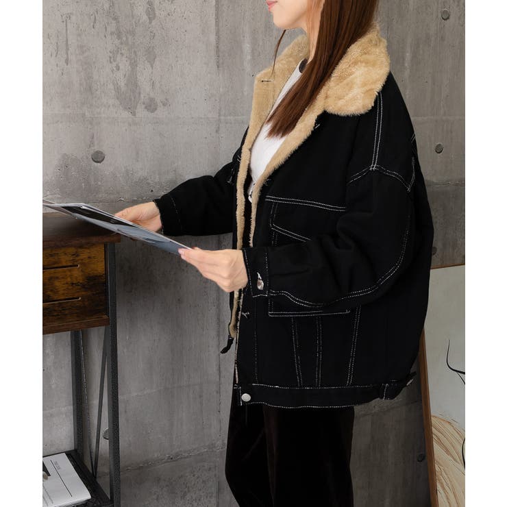 裏ファーデニムジャケットステッチブルゾン | SUNSHINE CLOSET | 詳細画像17 