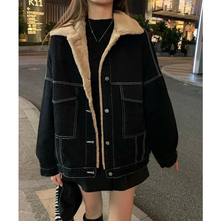 裏ファーデニムジャケットステッチブルゾン | SUNSHINE CLOSET | 詳細画像3 