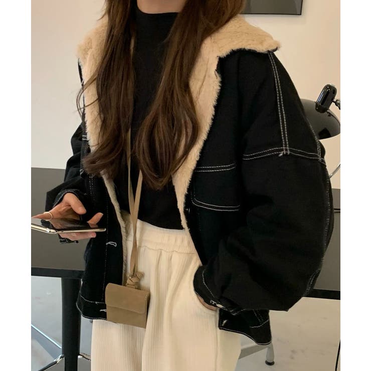 裏ファーデニムジャケットステッチブルゾン | SUNSHINE CLOSET | 詳細画像8 