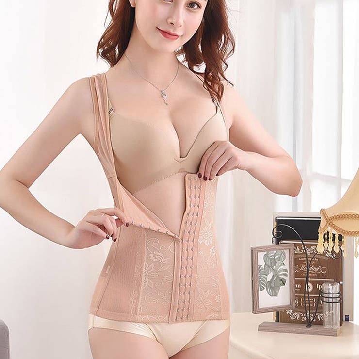 ピンクベージュ | 補整コルセット 3段階美ボディシェイパー | SUNSHINE CLOSET