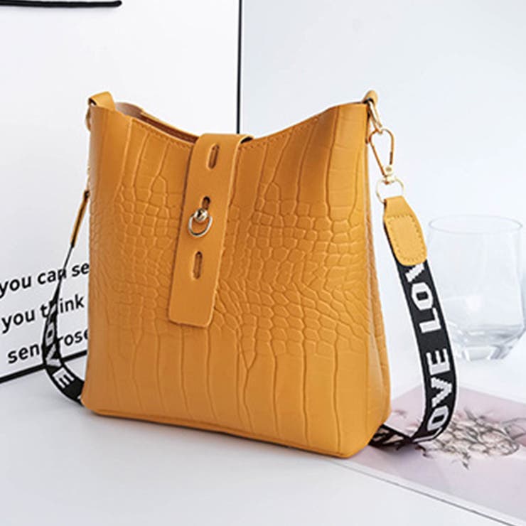 イエロー | ミニショルダーバッグ クロコ型押し 春夏 | SUNSHINE CLOSET
