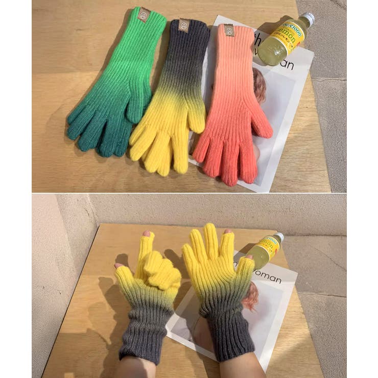 グラデーションニット手袋 スマホ対応手袋 | SUNSHINE CLOSET | 詳細画像11 