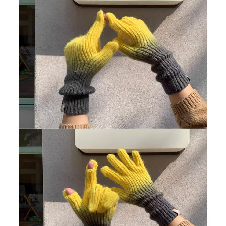 グラデーションニット手袋 スマホ対応手袋 | SUNSHINE CLOSET | 詳細画像9 