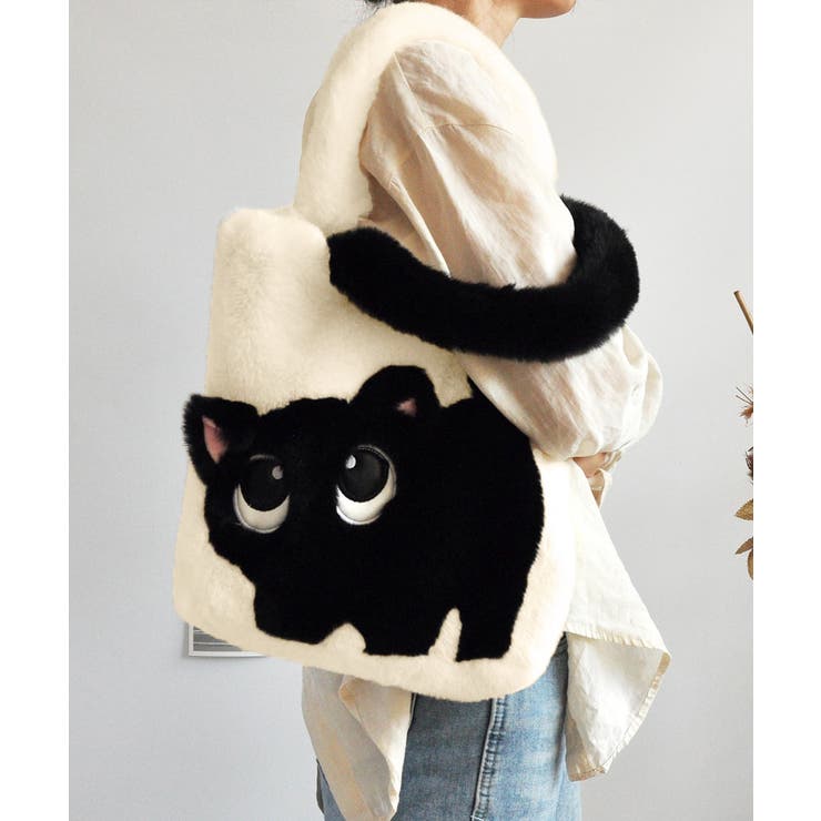 ファートートバッグ ふわふわ 猫柄鞄秋冬 | SUNSHINE CLOSET | 詳細画像5 