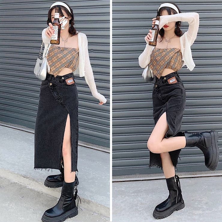 デニムスカート ウエストレイヤード風美脚 | SUNSHINE CLOSET | 詳細画像17 