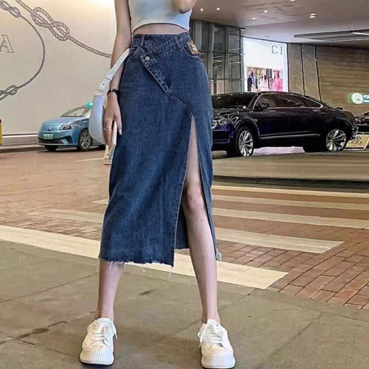 デニムスカート ウエストレイヤード風美脚 | SUNSHINE CLOSET | 詳細画像8 