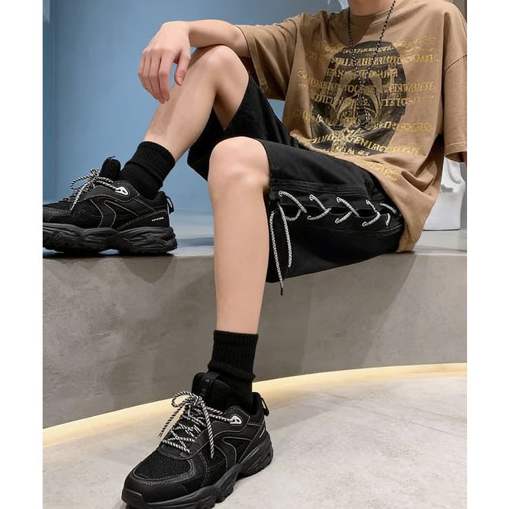 韓国風男女兼用ハーフパンツストリート ワイド短パン ルーズデニムショーツ膝丈Y2… | SUNSHINE CLOSET | 詳細画像13 